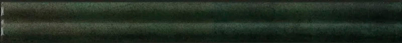 Piastrella per rivestimento interno in gres porcellanato effetto mattoncino lucido a rilievo della collezione Life di Ceramica Rondine, formato 4.8x45 cm, colore 3D Slide Dark Green