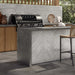 Zona esterna con barbeque e rivestimento in gres porcellanato effetto mattoncino lucido della collezione Life di Ceramica Rondine, formato 4.8x45 cm, colore Light Grey
