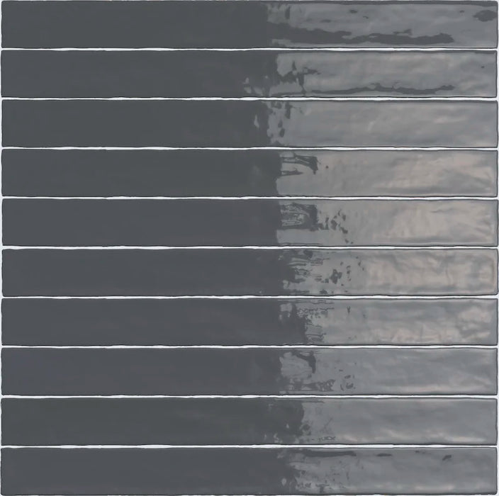 Piastrella ceramica pasta bianca Linea Ardesia 5x50 Eccentrico, effetto mattoncino lucido.