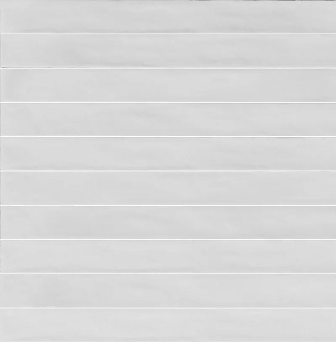 Piastrella ceramica pasta bianca Linea Ghiaccio Matt 5x50 Eccentrico, effetto mattoncino opaco.