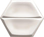 Dettaglio piastrella per rivestimento in ceramica formato esagonale opaco 15,6x18 cm della collezione Magnolia, colore Matt White di Ceramica Settecento