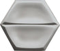 Dettaglio piastrella per rivestimento in ceramica formato esagonale opaco 15,6x18 cm della collezione Magnolia, colore Smoke di Ceramica Settecento