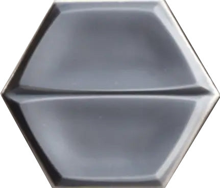 Dettaglio piastrella per rivestimento in ceramica formato esagonale opaco 15,6x18 cm della collezione Magnolia, colore Storm di Ceramica Settecento