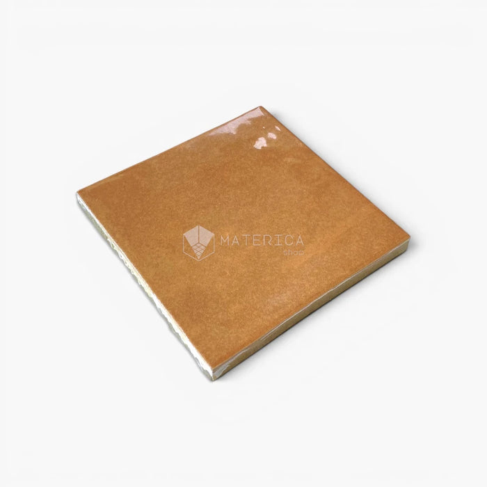 Foto piastrella per rivestimento in gres porcellanato effetto mattoncino lucido 10x10 cm della collezione Marrakech, colore Copper di Ceramica Rondine