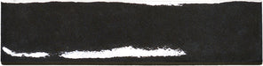 Dettaglio piastrella per rivestimento in gres porcellanato effetto mattoncino lucido 4.8x20 cm della collezione Marrakech, colore Black di Ceramica Rondine