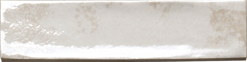 Dettaglio piastrella per rivestimento in gres porcellanato effetto mattoncino lucido 4.8x20 cm della collezione Marrakech, colore White di Ceramica Rondine