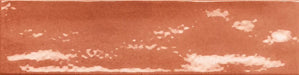 Dettaglio Piastrella da rivestimento in gres porcellanato serie Multiforme 1741 di Marca Corona, effetto mattoncino lucido, formato 7.5x30 cm, Colore Corallo