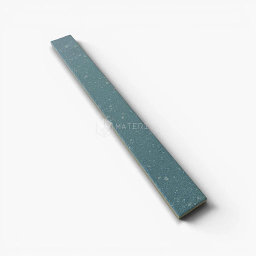 Foto piastrella per pavimento e rivestimento interno in gres porcellanato effetto mattoncino e graniglia della collezione Mixture di Ceramica Rondine, formato 4.8x45 cm, colore Cerulean