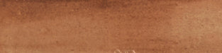 Dettaglio piastrella con rivestimento in gres porcellanato effetto mattoncino lucido 6x25 cm della collezione Mojave, colore Cotto di Ceramica Rondine