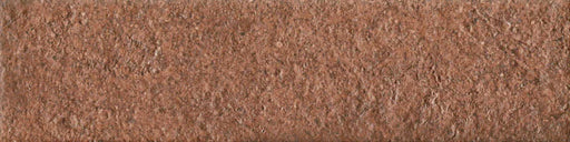 Dettaglio Piastrella da rivestimento in gres porcellanato serie Miniature Fornace di Marca Corona, effetto mattoncino materico e strutturato, formato 6x24, Colore Rosso Mattone