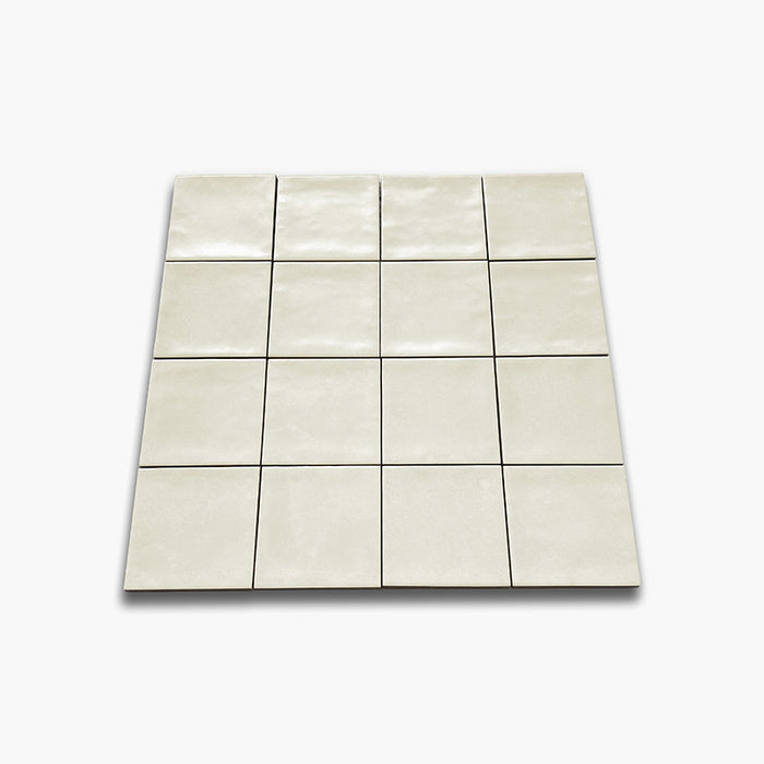 Foto piastrella per rivestimento in gres porcellanato effetto mattoncino opaco 10x10 cm della collezione Marrakech, colore Ivory di Ceramica Rondine