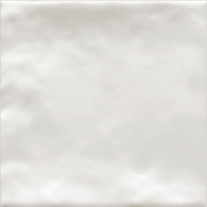 Dettaglio piastrella per rivestimento in gres porcellanato effetto mattoncino opaco 10x10 cm della collezione Marrakech, colore White di Ceramica Rondine