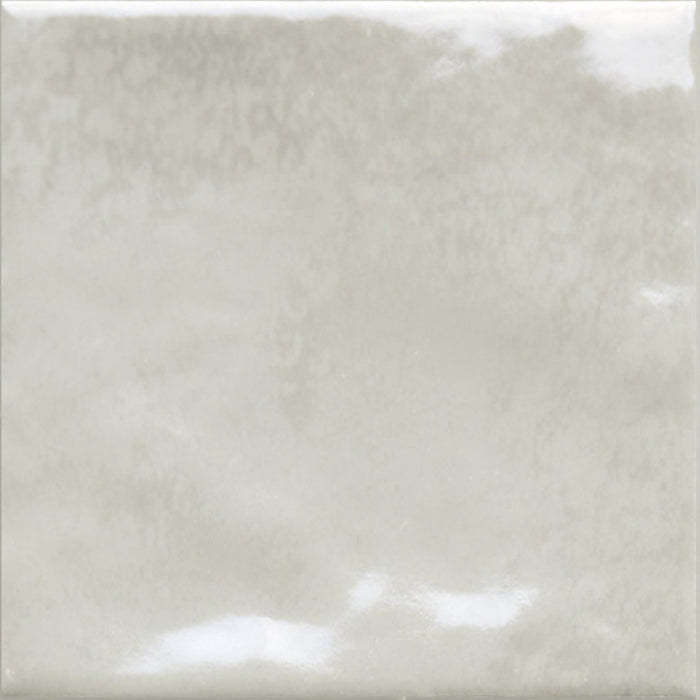 Dettaglio piastrella per rivestimento in gres porcellanato effetto mattoncino lucido 10x10 cm della collezione Marrakech, colore White di Ceramica Rondine