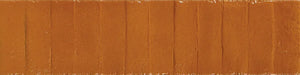 Dettaglio piastrella da rivestimento in gres porcellanato effetto matoncino 7,4x30 cm, della collezione Matter, colore Orange Stick, di Ceramica Settecento