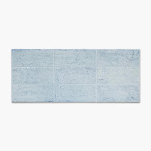 Rivestimento azzurro effetto mattoncino  shabby chic, scontato, stock fine serie 25x60, be unique cielo brick lucido
