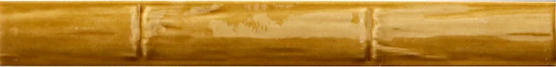 Dettaglio Piastrella da rivestimento in gres porcellanato serie Milano70 di 41zero42, effetto mattoncino lucido bamboo, formato 4x31 cm, Colore Bamboo Gold