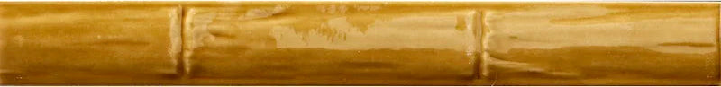 Dettaglio Piastrella da rivestimento in gres porcellanato serie Milano70 di 41zero42, effetto mattoncino lucido bamboo, formato 4x31 cm, Colore Bamboo Gold