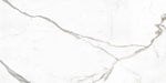 dettaglio piastrella per pavimento e rivestimento in gres porcellanato smaltato lucido effetto marmo della collezione Mito di Paul & Co Ceramiche, formato 60x120, colore Marmo bianco Statuario