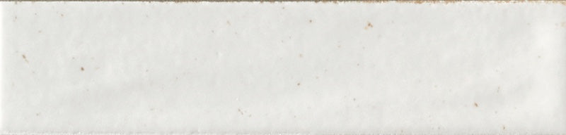 Dettaglio piastrella con rivestimento in gres porcellanato effetto mattoncino lucido 6x25 cm della collezione Noho, colore White di Ceramica Rondine