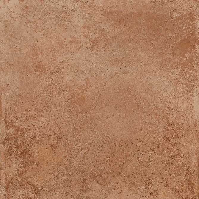Dettaglio Piastrella da pavimento in gres porcellanato serie Cotti d'Italia di Herberia Ceramiche, effetto cotto Montalcino, formato 34x34 Colore cotto