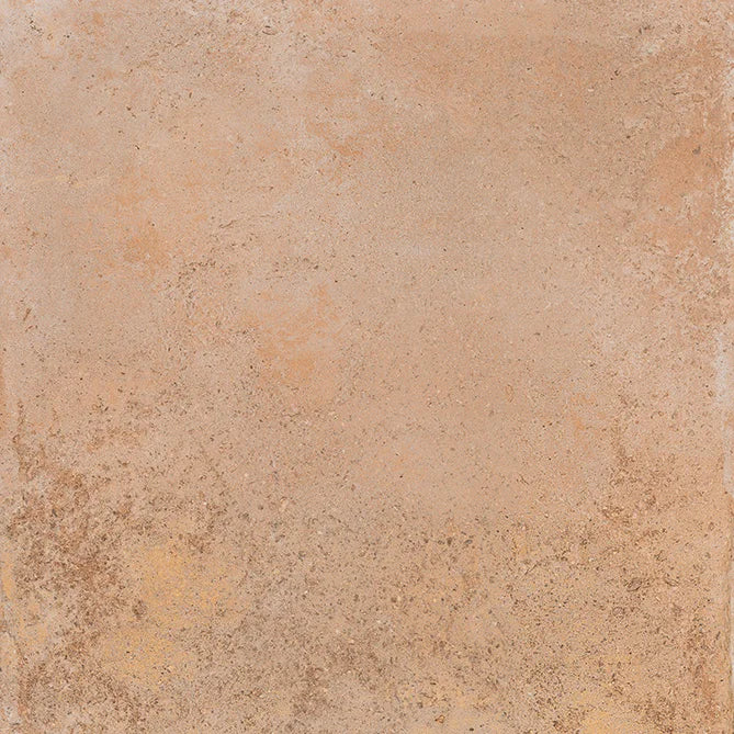 Dettaglio Piastrella da pavimento in gres porcellanato serie Cotti d'Italia di Herberia Ceramiche, effetto cotto Volterra, formato 34x34 Colore cotto