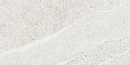 Dettaglio piastrella in gres porcellanato effetto pietra naturale scandinava della Collezione Nordic Stone di Ceramica Settecento, colore White 30x60