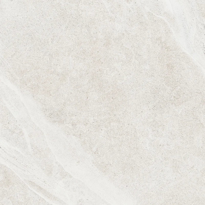 Dettaglio piastrella in gres porcellanato effetto pietra naturale scandinava della Collezione Nordic Stone di Ceramica Settecento, colore White 80x80