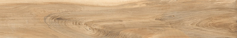 Dettaglio piastrella da pavimento in gres porcellanato effetto legno rustico, serie Sherwood di Ceramica Rondine, colore Oak 24x150 