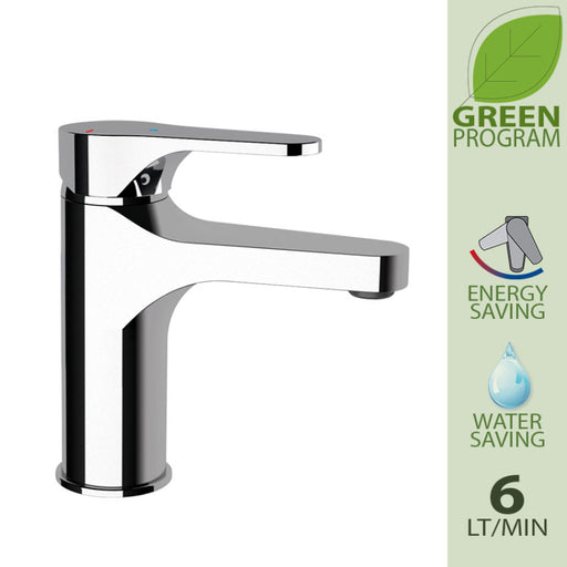 miscelatore per lavabo senza scarico omega green si daniel rubinetterie con sistema energy saving e risparmio idrico