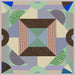 Piastrella per rivestimenti in gres porcellanato effetto cementina pop art, formato 120x120 cm, colore azzurro e beige, One Decoro 05 di 41zero42
