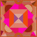 Piastrella per rivestimenti in gres porcellanato effetto cementina pop art, formato 120x120 cm, colore fucsia, One Decoro 07 di 41zero42