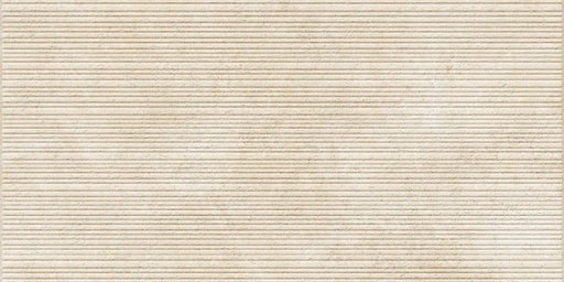 Piastrella per rivestimento in gres porcellanato effetto pietra rigata della collezione Oasi di Savoia Italia, formato 60x120 cm, Decoro Strutturato Avana