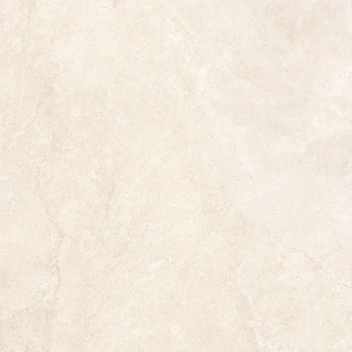 Piastrella per pavimento interno in gres porcellanato effetto pietra della collezione Oasi di Savoia Italia, formato 120x120 cm, colore Avorio