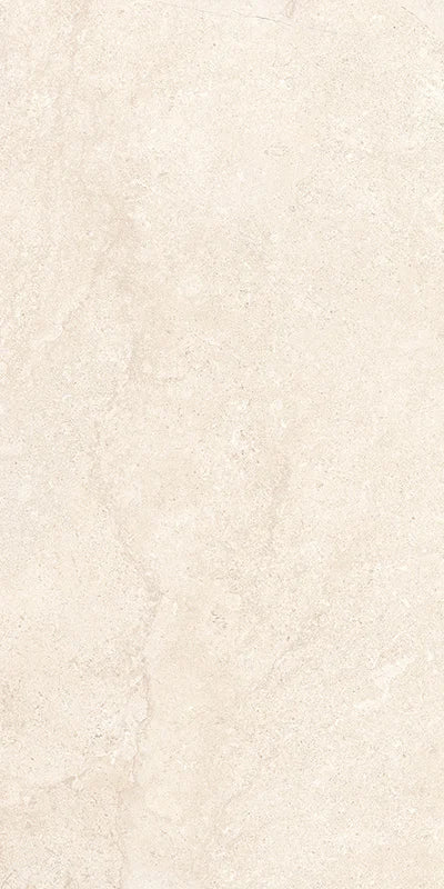 Piastrella per pavimento esterno in gres porcellanato effetto pietra della collezione Oasi di Savoia Italia, formato 60x120 cm antiscivolo, colore Avorio