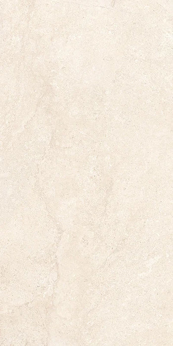 Piastrella per pavimento interno in gres porcellanato effetto pietra della collezione Oasi di Savoia Italia, formato 60x120 cm, colore Avorio