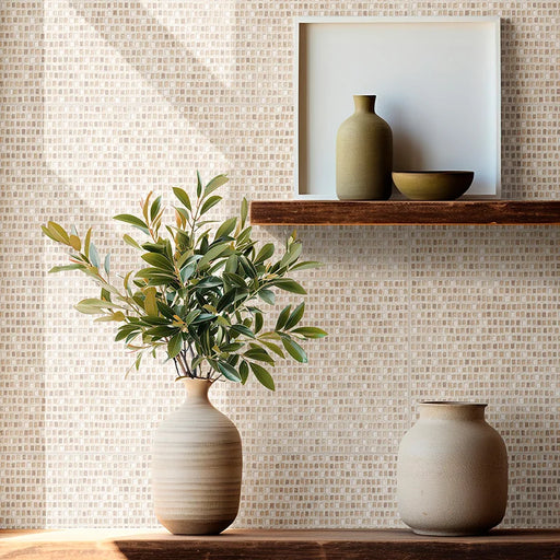 Piastrella per rivestimenti in bicottura pasta bianca effetto mosaico della collezione Oasi di Savoia Italia, formato 33x100 cm, colore Frammenti