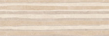 Piastrella per rivestimenti in bicottura pasta bianca effetto rigato della collezione Oasi di Savoia Italia, formato 33x100 cm, Miraggi