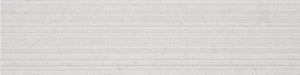 Piastrella per rivestimenti in gres porcellanato effetto mattoncino in pietra rigata, formato 7.5x30 cm, colore avorio, Otto Bianco Mix di 41zero42