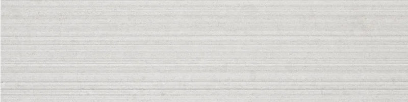 Piastrella per rivestimenti in gres porcellanato effetto mattoncino in pietra rigata, formato 7.5x30 cm, colore avorio, Otto Bianco Mix di 41zero42