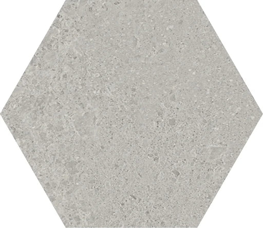 Piastrella per rivestimenti in gres porcellanato effetto pietra naturale, formato esagonale 22.5x19.5 cm, colore Grigio, Otto Grigio Esagona Mix di 41zero42