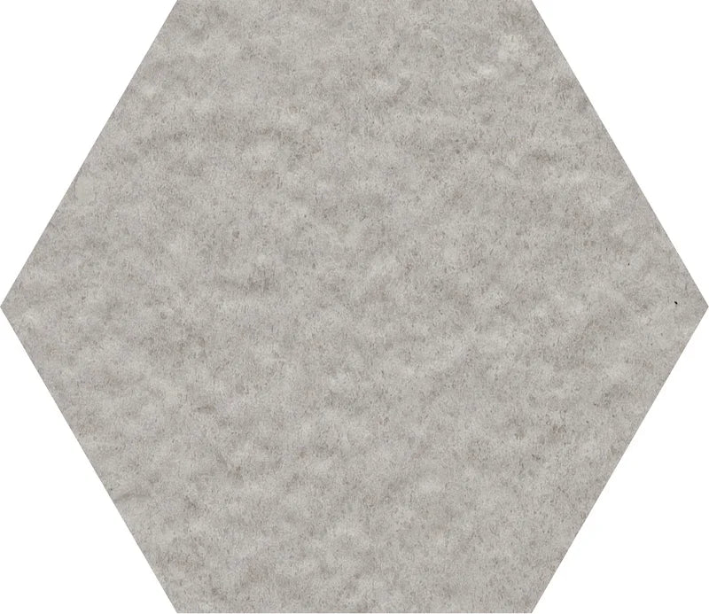 Piastrella per rivestimenti in gres porcellanato effetto pietra Bocciardata, formato esagonale 22.5x19.5 cm, colore Grigio, Otto Grigio Esagona Mix di 41zero42
