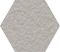 Piastrella per rivestimenti in gres porcellanato effetto pietra Bocciardata, formato esagonale 22.5x19.5 cm, colore Grigio, Otto Grigio Esagona Mix di 41zero42
