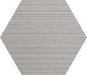 Piastrella per rivestimenti in gres porcellanato effetto pietra rigata, formato esagonale 22.5x19.5 cm, colore Grigio, Otto Grigio Esagona Mix di 41zero42