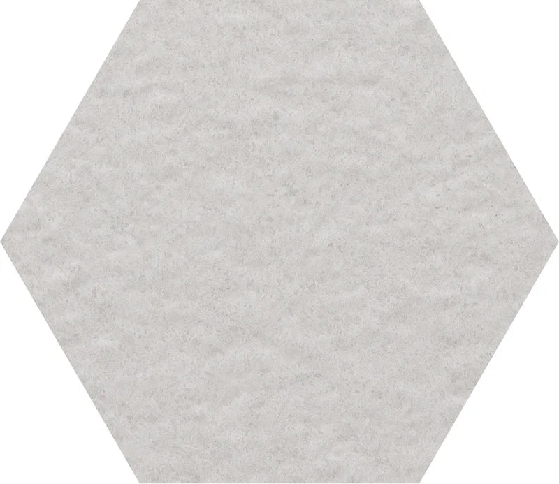 Piastrella per rivestimenti in gres porcellanato effetto pietra bocciardata, formato esagonale 22.5x19.5 cm, colore Avorio, Otto Bianco Esagona Mix di 41zero42
