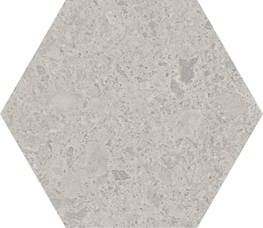 Piastrella per rivestimenti in gres porcellanato effetto pietra naturale, formato esagonale 22.5x19.5 cm, colore Avorio, Otto Bianco Esagona Mix di 41zero42