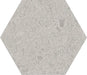 Piastrella per rivestimenti in gres porcellanato effetto pietra naturale, formato esagonale 22.5x19.5 cm, colore Avorio, Otto Bianco Esagona Mix di 41zero42