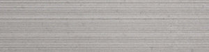 Piastrella per rivestimenti in gres porcellanato effetto mattoncino in pietra rigata, formato 7.5x30 cm, colore Grigio, Otto Grigio Mix di 41zero42