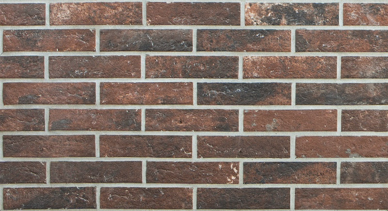 Posato piastrelle per pavimento e rivestimento in gres porcellanato effetto mattoncino opaco 6x25 cm della collezione Bristol, colore Umber di Ceramica Rondine