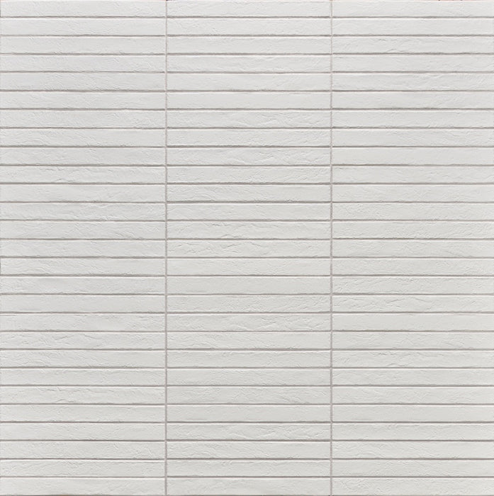 Dettaglio piastrella per pavimento e rivestimento in gres porcellanato effetto mattoncino opaco 4.8x45 cm della collezione Nolita, colore White di Ceramica Rondine