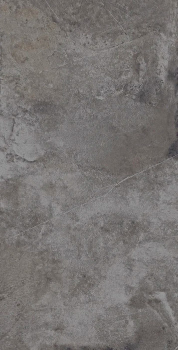 Piastrella in gres porcellanato effetto pietra naturale della collezione Pietre di Fiume di Ceramica Rondine, formato 60x120 cm, colore Antracite